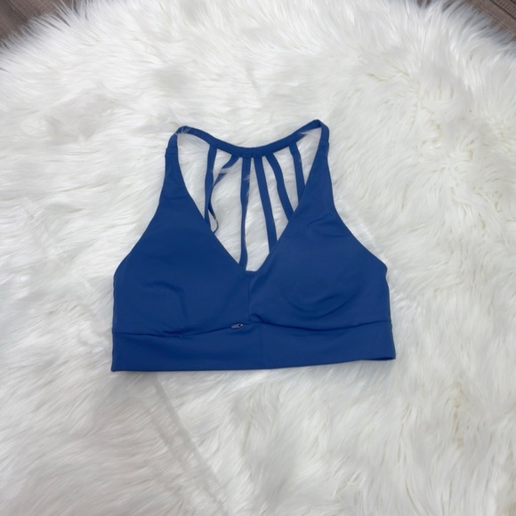 Athleta Suryana Strappy Sports Bra Atlantis Blue 32 B / C - Picture 1 of 6